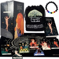 Fapeto more than a simple name 운세 및 차크라용 타로 오라클 카드 덱 번들 Magickal Spellcards 핫템 잇템, 조디악 타로