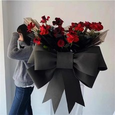 대형 리본 크리스마스 장식품 파티용품 웨딩카장식 크리스마스 선물 장식 소품 생일파티 대왕리본 DIY 이벤트리본 다색, 1개, 블루, 50CMX60CM