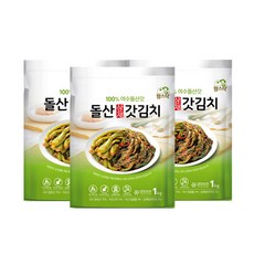 [소셜바이오]팜스락 돌산 삼채갓김치 (2/3/5 kg), 1kg x 3