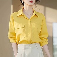 친절한선주씨 6화 오혜란 셔츠 옐로우 포켓 블라우스 오피스 캐주얼