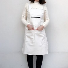 빅사이즈앞치마 작업복 남성 앞치마 방수 기름방지 빅사이즈 방수포 조끼스타일 본드 플라스틱 신제품 두꺼운 ., T01-화이트 3개 포켓형 앞치마