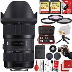Sigma 18-35mm f/ 1.8 DC HSM 아트 렌즈 캐논 EF-Mount 번들 묶음 with 2X 6, 상세내용참조