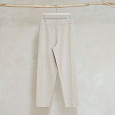 니트코어 세미 조거 팬츠 보들 부드러운 원사 밴딩 기모 니트 바지