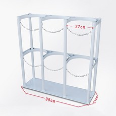 가스통 보관함 거치대 3구 주문제작 4구, 1개, 화이트