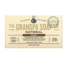 The Grandpa Soap Co. 세안 샤워용 비누 바 수딩 오트밀 120g(4.25oz) 5팩