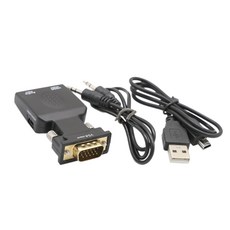 Zeyuan 1080p의의 USB VGA 남성은 여성 TV 컨버터 어댑터 오디오 출력 HDTV에 PC를 HDMI로