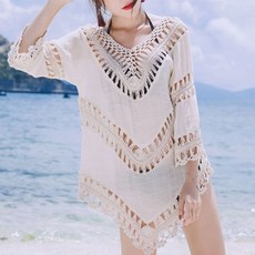 수영복 펀칭 미니원피스 비키니 커버업, 단품