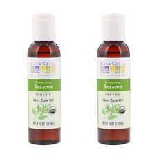 Aura Cacia 아우라카시아 오가닉 프로텍팅 세서미 Organic Protecting Sesame 4oz(118ml) 4팩, 1개