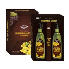 롯데웰푸드 롯데 프리미엄 카놀라유 500ml 2P 오일 세트맘스몰, 2개