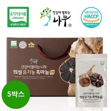 HACCP 가을 블랙푸드 [건강이열리는나무] 의성 100%유기농 60일 자연숙성 흑마늘진액, 2.4L, 5개