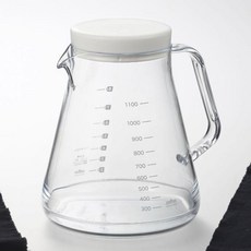 아케보노 커피 서버 스트롱 화이트, 1.1L, 1개, 뚜껑 + 커피서버