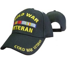 AES Cold War Veteran Vetrans Ribbon 3D Embroidered AES 냉전 참전용사 Vetrans 리본 3D 자수 야구 모자 모자(라이센스 있음) 멀 - 참전용사모자