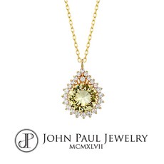 14k레몬쿼츠목걸이