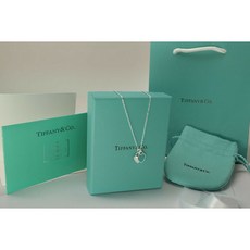 [해외]명품티파니앤코목걸이 Tiffany Co. Mini Double Heart Tag Pendant Necklace Enamel 18 Silver