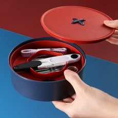 옷 수선 실 바늘 세트 미니 재봉 키트 쏘잉박스 바느질세트 반짇고리 DIY, RED