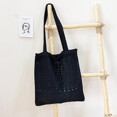 나들이룩 뜨개니트 여성 에코백 세컨백 학원가방 숄더백 가벼운