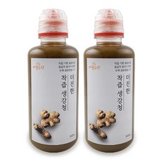 생강원액 수제생강청 생강차 더진한 착즙 생강청 500ml 2병, 2개, 1개입