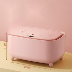 물티슈 워머 뚜껑 히터 휴대용 항온 세균 따뜻한 보온기 케이스 USB, LCD 핑크, 1개