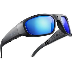 OhO 128G 카메라 안경 24M 해상도 H.265 1080P 야외 스포츠용 UV400 선글라스 렌즈 포함 스마트 안경, 32GB_Black Frame - Mirror Blue, 1개