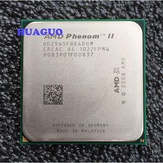 AMD 페놈 II X4 965 3.4GHz 쿼드코어 CPU 프로세서 HDZ965FBK4DGM 소켓 AM3