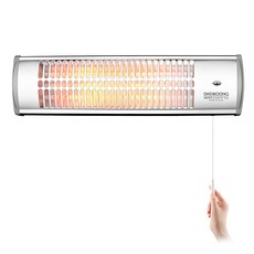 대웅 벽걸이 석영관 전기히터, LR-830H, 화이트 + 실버