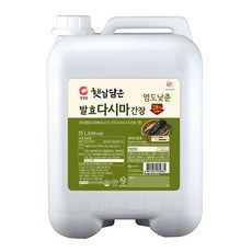 청정원 햇살담은 염도낮춘 발효다시마간장, 1개, 15L