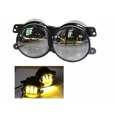 1 쌍 30 w 4 인치 라운드 led 안개 조명 6000 k 자동 led 지프 랭글러에 대 한 통과 램프를 운전 jk lj tj, 04 black gold light