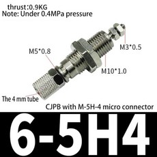 공압 실린더 SMC 타입 CJPB 단동 스프링 핀 마이크로 니들 에어 실린더, 04 CJPB65H4