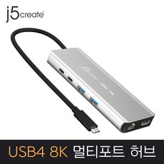 6in1 USB4 C타입 허브 HDMI 8K 멀티포트 2.5G랜 JCD403, 단품