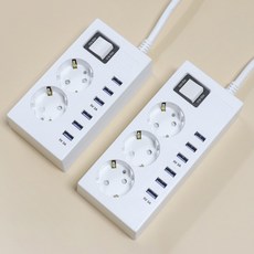 라이너스 White switch 멀티탭 USB 6포트 충전 2구 3구 국산 1.5m 3m, 3구 1.5m, 1개