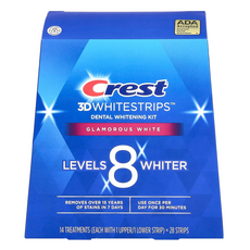 Crest 3D Whitestrips 덴탈 화이트닝 키트 글래머러스 화이트 스트립 28개, 1개