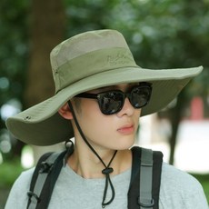 피닉무역 남성 야외 자외선 차단 등산 낚시 모자, 조절 가능, 챙12cm 아미그린