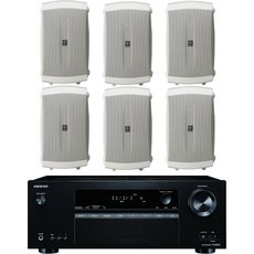 온쿄 5.2 채널 풀 4K 블루투스 AV 홈시어터 리시버 야마하 고성능 내추럴 서라운드 사운드 2방향 실내외 방풍 스피커 시스템 6개 세트