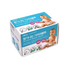 향기나는 기저귀봉투(100매) 베이비파우더향 위생봉투 기저귀봉투 위생봉투 배변봉투 쓰레기봉투, 1개