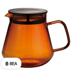 하리오 COLORS 티 & 커피 서버 HCT-600-AB, 앰버, 600ml, 8개