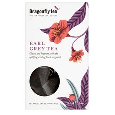 Dragonfly Tea Earl Grey Tea Pyramid Bags 드래곤플라이티 얼그레이 티 15티백 6팩, 15개입, 6개, 37.5g - 드래곤플라이dac