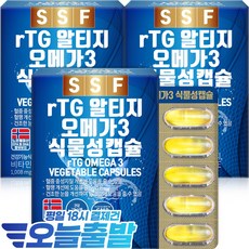 순수식품 rTG 오메가3 1000mg, 60정, 3개