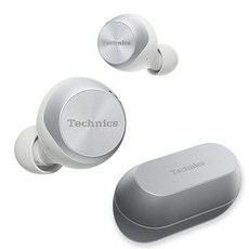 Technics EAH-AZ70W-S 트루 와이어리스 이어버드 블루투스 이어폰 업계를 선도하는 노이스 캔슬링 기능 듀얼 하이브리드 기술 하이파이 사운드 소형 디자인 알렉사, 실버, 1개