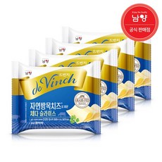 남양유업 드빈치 자연방목 체다슬라이스치즈 15매x4개 총60매, 255g, 4개, 상품명/드빈치 자연방목 체다슬라이스치즈_총60매