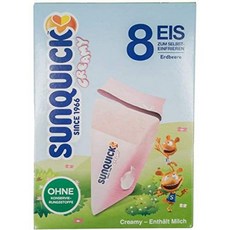 SUNQUICK 맛 냉동고 팝 / 아이스크림 CREAMY 8ct. 덴마크에서 수입, 1