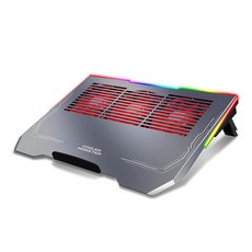 노벨뷰 쿨러몬스터 F3 알루미늄 RGB 노트북 거치대, 레드, 1개