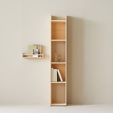 북쉘프 슬림 틈새 4단 원목 좁은 코너 디자인 300 책장 LGM241C, B형