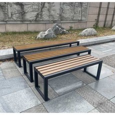 정류장의자 공원 카페 테라스 인테리어 나무 마당, 1.2m