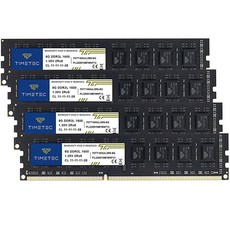 Timetec 16GB KIT(2x8GB) DDR3L / DDR3 1600MHz (DDR3L-1600) PC3L-12800 PC3-12800 Non-ECC 언버퍼드 1.35V/1., 32GB KIT(4x8GB)