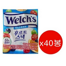 웰치스믹스 후르츠 젤리, 25g, 40개