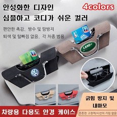 COVANK 차량용 다용도 안경 수납 가죽 케이스 긁힘 방지 및내마모 선글라스보관함 각 차종 범용 편안한 촉감/방수 및 땀방지/퇴색 및 털빠짐 없음, 블랙 벤츠, 1개