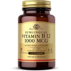 솔가 비타민 B12 1000mcg 너겟 비건, 250정, 1개
