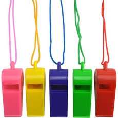 우이코키 플라스틱 휘슬과 레인야드 콤보 믹스 컬러 모둠팩 40개, 80 Pcs