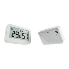 LCD 디지털 온도 습도 계량기 실내 전자 온도 습도 계량기 센서 게이지 스마트 기상 관측소 2, WHITE, 1개