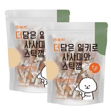 소미펫 더담은 일키로 x2팩 대용량 애견간식 사사미와스틱껌, 2개